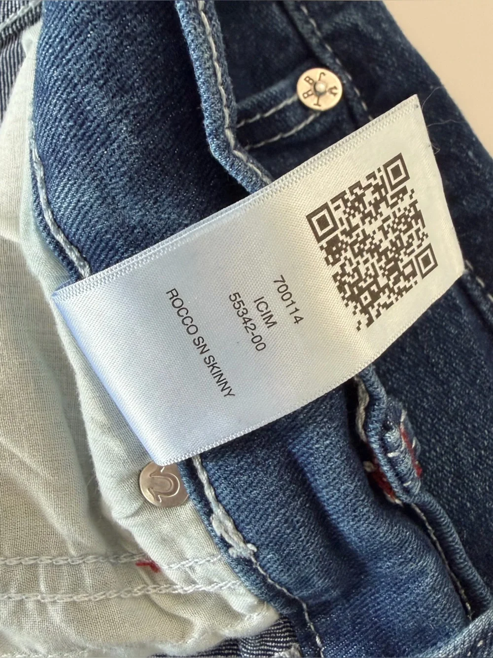 True Religion Jeans Mens 36 x 30 Rocco Relaxed Skinny Stretch